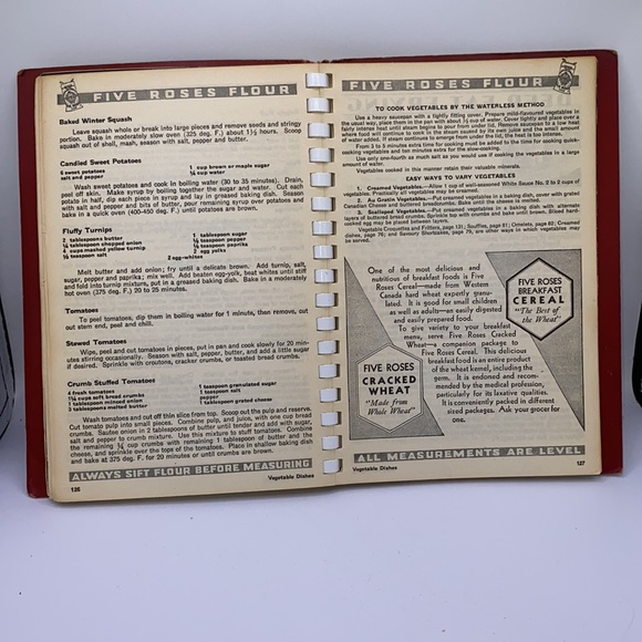 1938 Five Roses Flour A Guide to Good Cooking Red Spiral Bound Recipes Vintage - Picture 8 of 10
